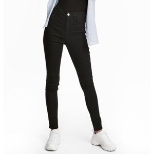 H&M Divided Super Skinny High Waist Pants – Black